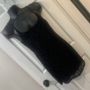 Imaginary Voyage L Black Sequin spaghetti Strap Dress